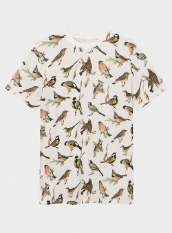 Dedicated Autumn birds tee Whisper white