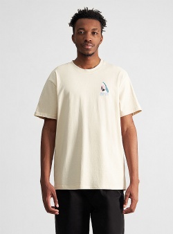 Dedicated Wish chest tee Oat white