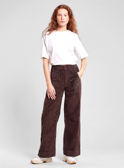 Dedicated Vara corduroy workwear pants Java brown
