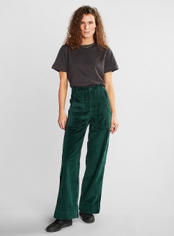 Dedicated Vara corduroy workwear pants Dark green