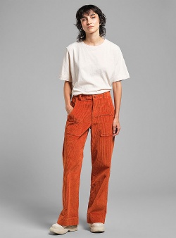 Dedicated Vara corduroy workwear pants Cinnamon orange