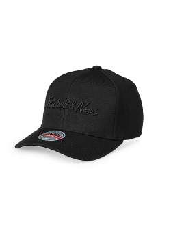 Mitchell and Ness Pinscript classic red snapback Black black