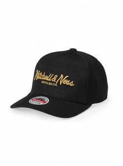 Mitchell and Ness Pinscript classic red snapback Black gold