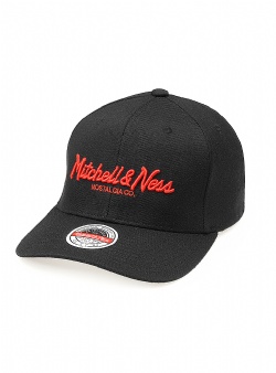 Mitchell and Ness Pinscript classic red snapback Black red
