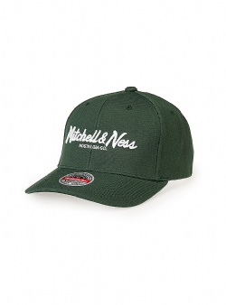 Mitchell and Ness Pinscript classic red snapback Green white