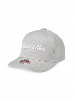 Mitchell and Ness Pinscript classic red snapback Grey white