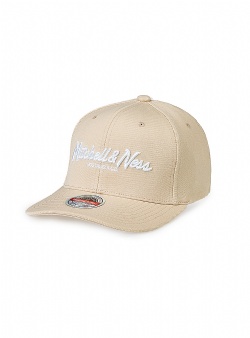 Mitchell and Ness Pinscript classic red snapback Khaki white