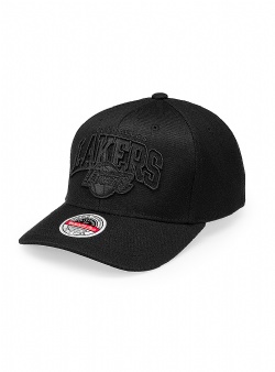 Mitchell and Ness Lakers black out arch snapback Black