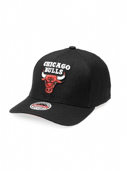 Mitchell and Ness Bulls NBA logo classic red snapback Black