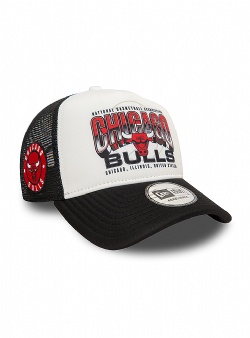 New Era Bulls team colour trucker Black