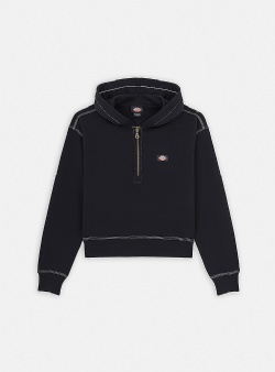 Dickies Oakport 1/4 zip hoodie Black