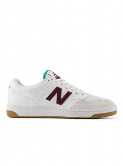 New Balance BB480LFT White nb burgundy airyteal
