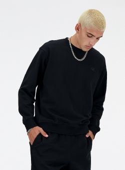 New Balance Athletics french terry crew Black