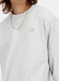 New Balance Athletics french terry crew Heather ash