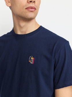 Revolution Wal application tee Navy melange