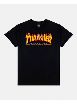 Thrasher Flame tee Black