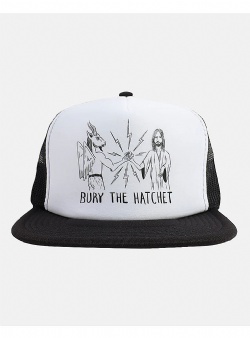 Thrasher x toy machine bth trucker cap Black white