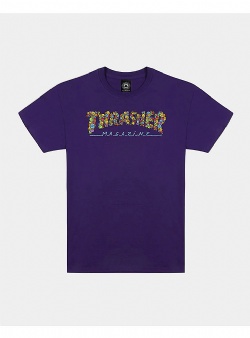 Thrasher Smile by spanky tee Purple