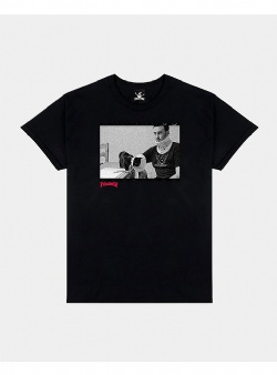 Thrasher x toy machine templeton tee Black