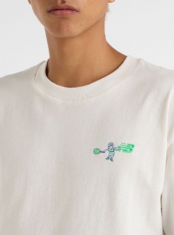 New Balance Athletics relaxed tennis cartoon tee Sea salt