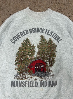Sportif Vintage Covered Bridge Festival crew L, Grey melange