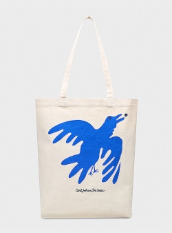 Dedicated The Phoenix bird tote bag Off white