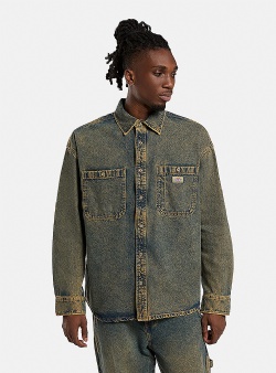 Dickies Houston shirt Yellow fade indigo