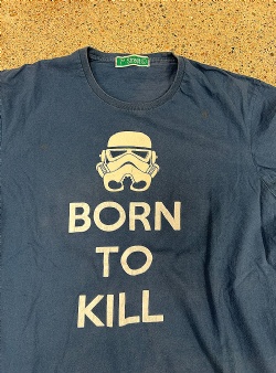 Sportif Vintage Stormtrooper born to kill tee L, Blue