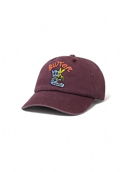 Butter Goods Bear 6 panel cap Wine