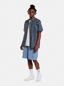 Dickies Multi stripe ss work shirt Stormy weather