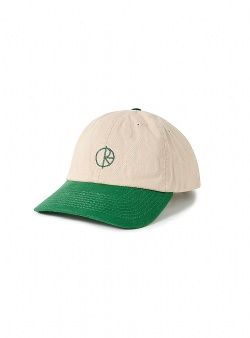 Polar Skate Company Sai stroke logo cap Ecru green
