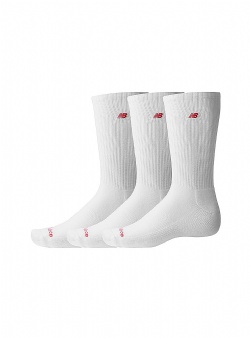 New Balance Patch logo crew socks 3-pack White