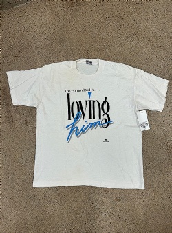 Sportif Vintage Committed to loving him tee XL, White