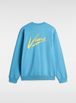Vans Brush script loose fit crew Heritage blue