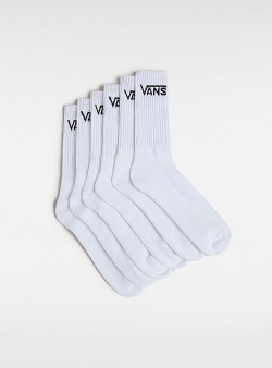 Vans Classic crew socks 6-pack White