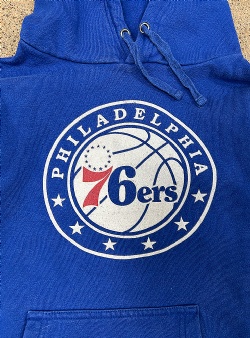 Sportif Vintage Philadelphia 76ers hood S, Blue