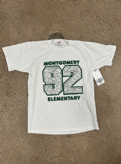 Sportif Vintage Montgomery Elemantary 92 tee L, White
