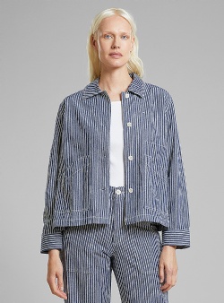 Dedicated Stiby jacket work stripe Blue