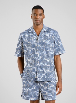 Dedicated Marstrand shirt wave tiles Blue
