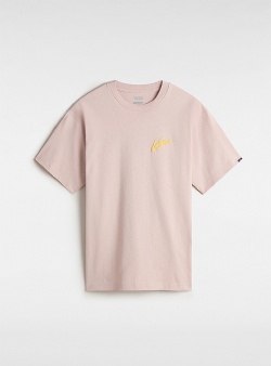 Vans Brush script tee Sepia rose