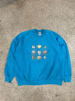 Sportif Vintage Seashells crew XL, Turquoise