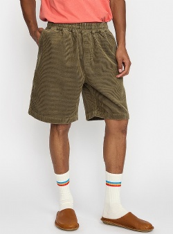Revolution Corduroy long casual shorts Light army