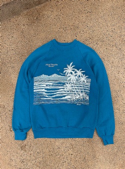 Sportif Vintage Island Paradise Hawaii crew M, Turqoise
