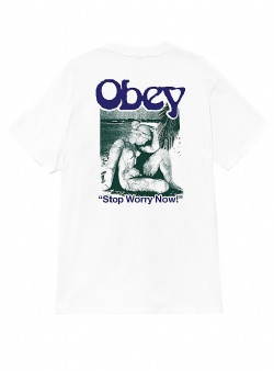 Obey Stop worry now tee White