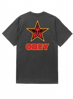 Obey Star tee Vintage black