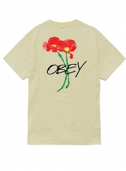 Obey Poppies tee Pale yellow