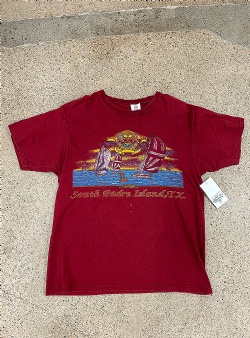 Sportif Vintage Soth Padre Island tee XXL, Burgundy