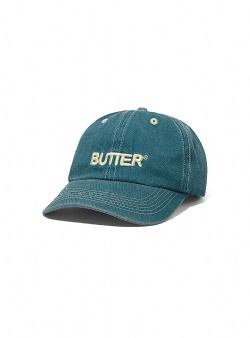 Butter Goods Rounded logo 6 panel cap Washed ocean