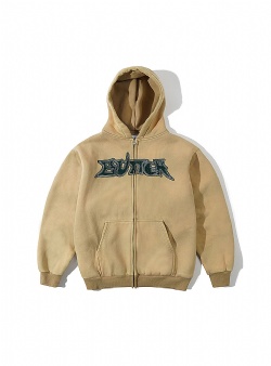 Butter Goods Encounter zip thru hood Washed tan