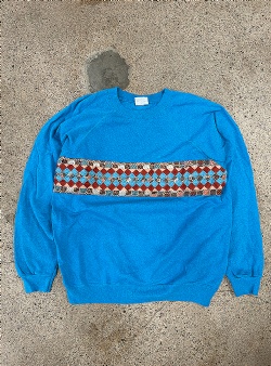 Sportif Vintage Quilt crew L, Turquoise